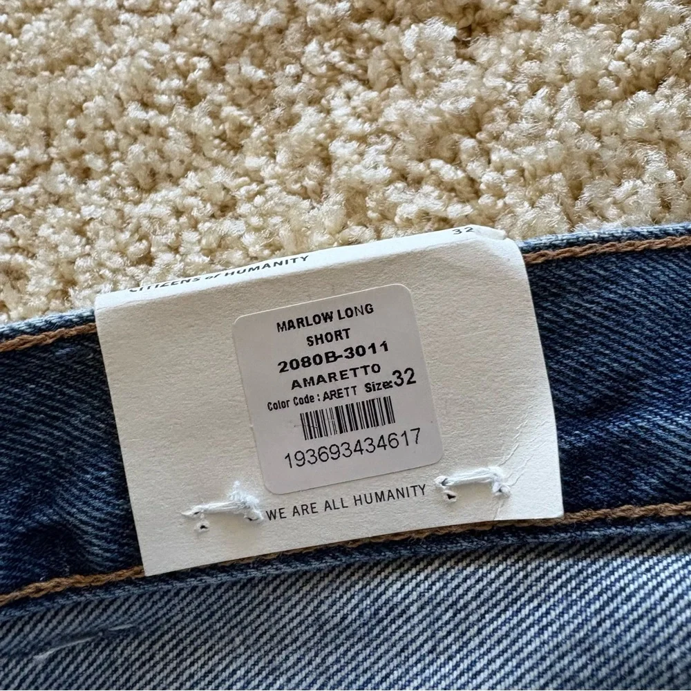 Citizens of Humanity Marlow‎ Long Denim Shorts Womens Size 32 Amaretto NWT